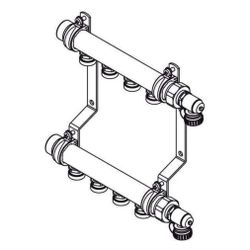 Rehau Heizleitungsverteiler HLV 11 Heizkreise, Edelstahl... REHAU-11102171001 4007360557263 (Abb. 1)