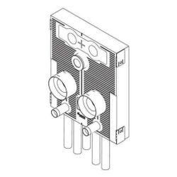 Rehau Sanitärbox für Waschtisch mit 2x Wasserzählergehäuse 2" Koax und UP-Ventil 3/4... REHAU-11102491001 4007360579555 (Abb. 1)