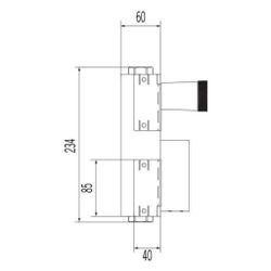 Rehau Sanitärbox für Doppelzähler mit Wasserzählergehäuse 2" Koax kalt / warm und UP... REHAU-11102521001 4007360579562 (Abb. 1)