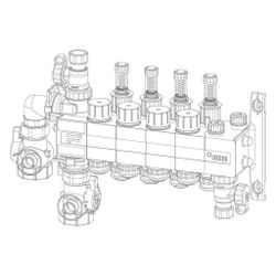 Rehau Rautherm Speed Verteiler HKV-D Polymer 8 Heizkreise, Konnektor 17... REHAU-14709601001 4061264884351 (Abb. 1)