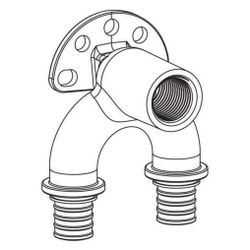 Rehau Doppelwandwinkel Rautitan RXplus 25/25 - Rp 1/2" kurz... REHAU-14564211001 4061264398353 (Abb. 1)