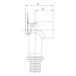 Rehau Doppelwandwinkel Rautitan RXplus 25/25 - Rp 1/2" kurz... REHAU-14564211001 4061264398353 (Abb. 1)