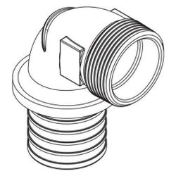 Rehau Winkelübergang Rautitan RXplus stabil, 50mm x R 1 1/2", Rotguss... REHAU-14600431001 4062178755539 (Abb. 1)