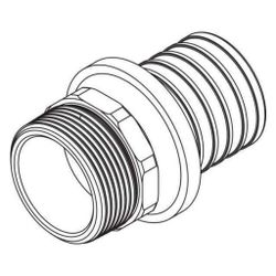 Rehau Übergang Rautitan RXplus, 50mm x R 1 1/2", stabil, Rotguss... REHAU-14600611001 4062178676117 (Abb. 1)