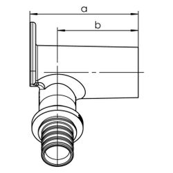 Rehau Doppelwandwinkel Rautitan RXplus 20 - Rp 1/2" - 20, 90 Grad... REHAU-14565011001 4062178735739 (Abb. 1)