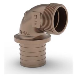 Rehau Winkelübergang Rautitan RXplus stabil, 50mm x R 1 1/2", Rotguss... REHAU-14600431001 4062178755539 (Abb. 1)