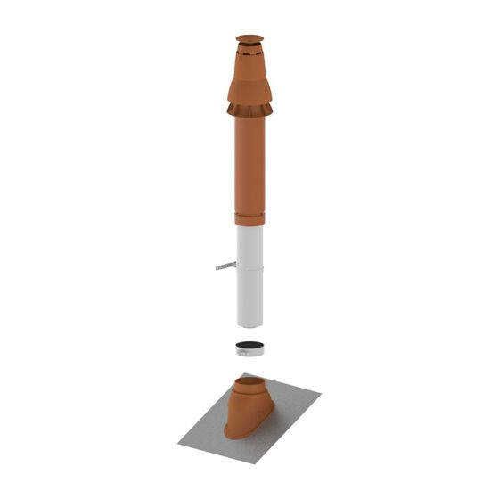 Remeha Abgas-Grundbausatz RUD2, DN 80/125, Anthrazit, 7888366