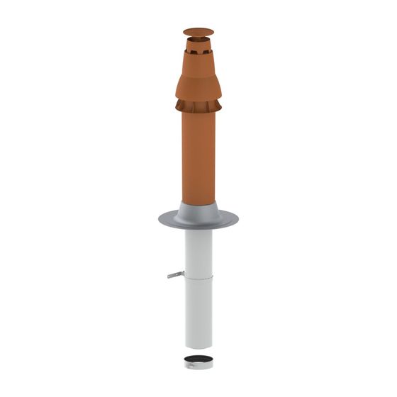 Remeha PPS-Grundbausatz RUD1 DN 100/150, Flachdach, Rot