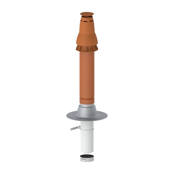 Remeha PPS-Grundbausatz RUD1 DN 80/125, Flachdach, Rot