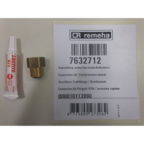Remeha Anschlussteil Entlüfter Drucksensor, 7632712