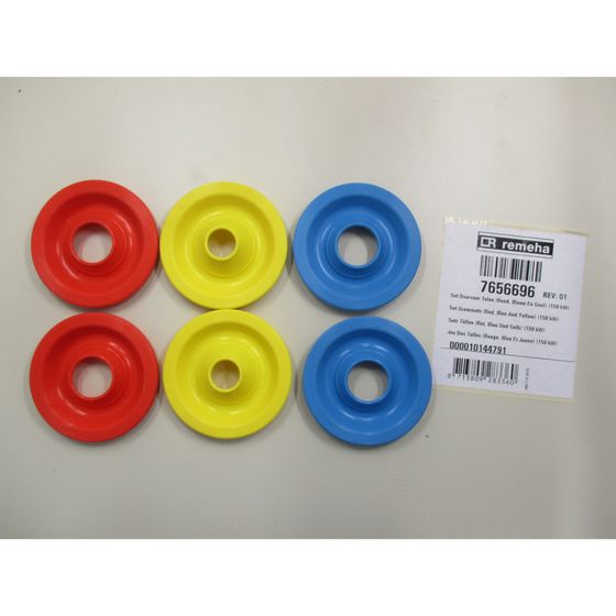 Remeha Tüllen-Satz DN 80 Blau/Gelb/Rot, 7656696