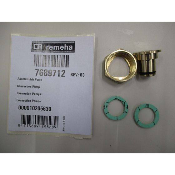Remeha Anschlussstück Pumpe, 7689712