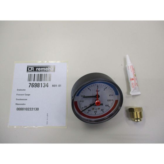 Remeha Manometer, 0-6 bar, 7698134