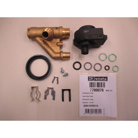 Remeha Hydroblock rechts mit Drucksensor flach, 7700076