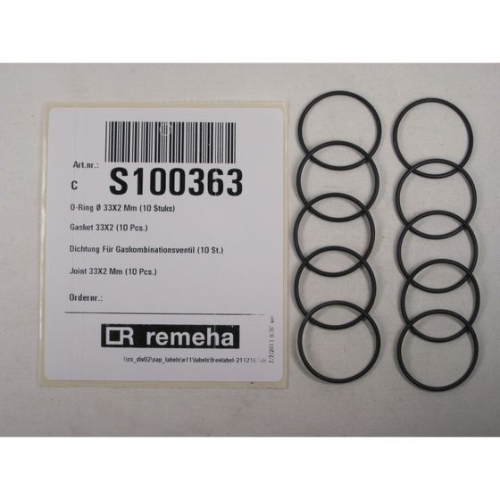 Remeha Dichtung 33x2mm für Gasflansch, S100363