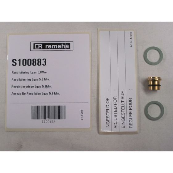 Remeha Drosselscheibe, Erdgas L 5,80mm 25kW, S100883