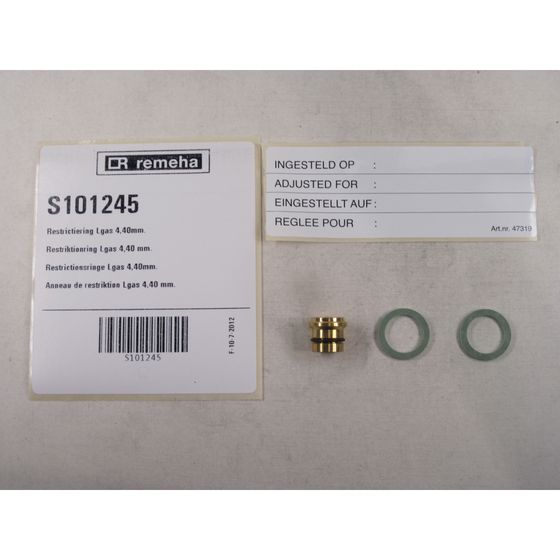 Remeha Drosselscheibe Erdgas L 4,40mm 15kW, S101245