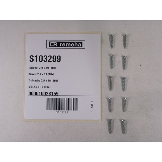 Remeha Schraube, 2,9x19mm, S103299