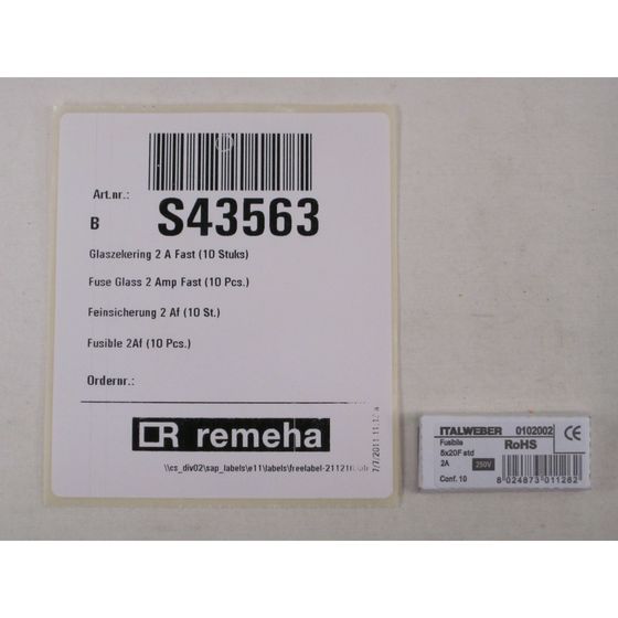 Remeha Sicherung 2AF, S43563