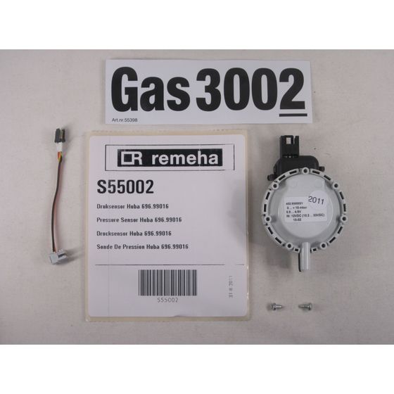 Remeha Drucksensor Huba 696,99016 für Gas3, S55002