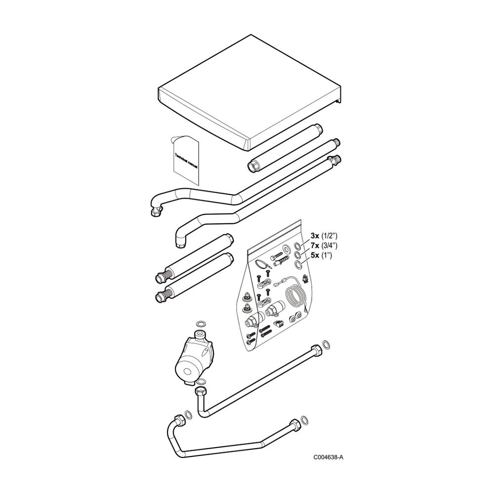 Remeha Verbindungsset Kessel-Speicher... REMEHA-7611256 3661238589421 (Abb. 1)