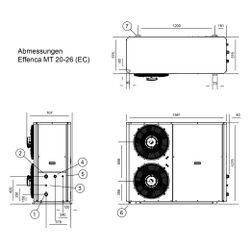 Remeha Effenca MT 20 Mitteltemperatur Wärmepumpe mit 75db und Leistung von 21,22kW bei ... REMEHA-7841682 8433106233959 (Abb. 1)