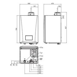 Remeha Gas-Brennwert-Wandheizkessel Quinta 65, 65kW, 100mm, 7844278... REMEHA-7844278 8713809373542 (Abb. 1)