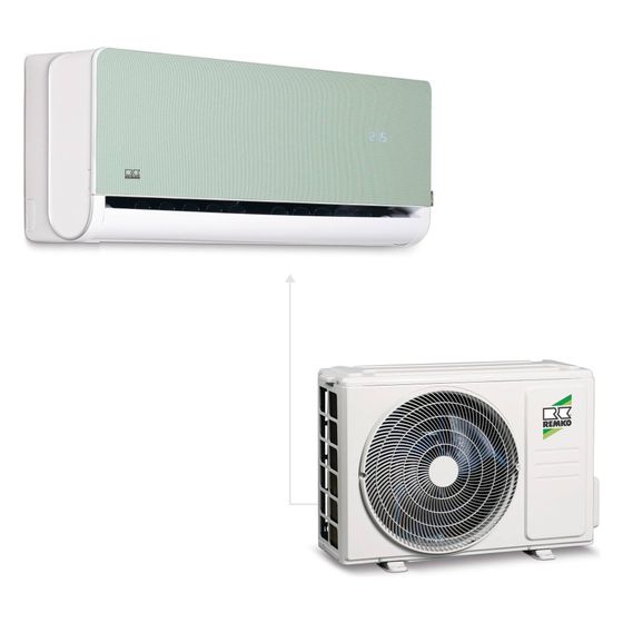 Remko Monosplit-Klimagerät Set Deko ATY 357 DC Textilblenden Inverter, R32, 3,5kW Kühlen, 3,8kW Heizen