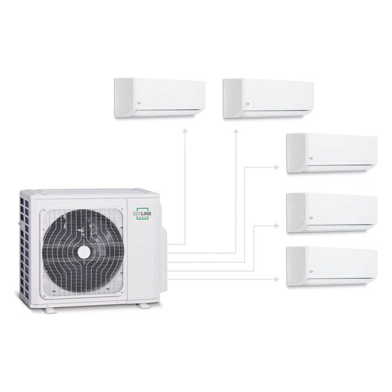 Remko Multisplit-Klimagerät Set DXM 1301 inkl. 5x DXW 261 Hitline Inverter, R32