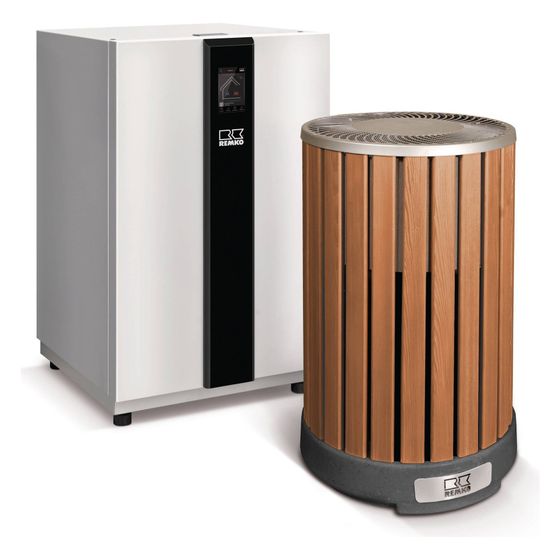 Remko Luft-Wasser-Wärmepumpe ARTstyle Designline Camura Holzoptik, HTS 90, 8,05kW bei A7/W35, R410A