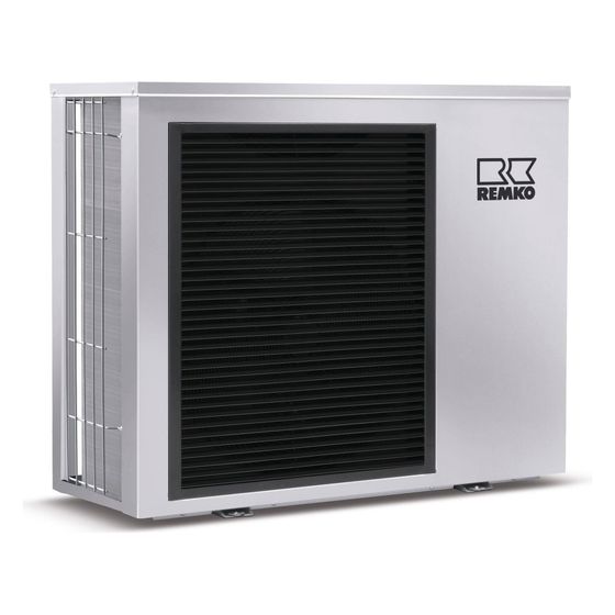 Remko Luft-Wasser-Wärmepumpe WKM 100, Monoblock Graphit, 8,87kW bei A7/W35, R32