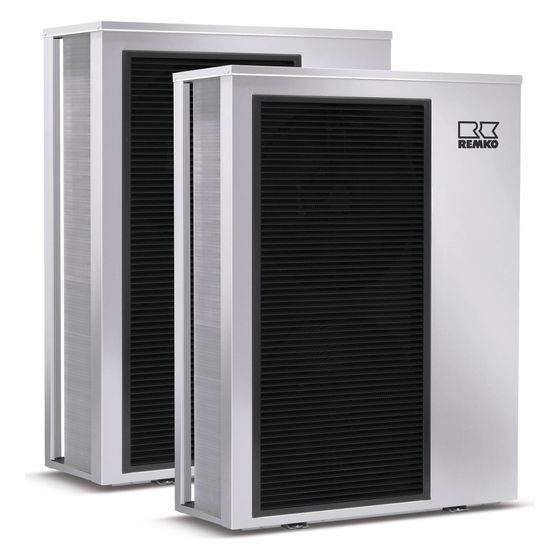Remko Luft-Wasser-Wärmepumpe Duo Paket Köln Graphit, WKM 200 Duo, KPS 302, 32,98kW bei A7/W35, R32