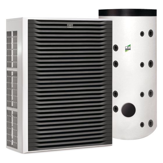 Remko Luft-Wasser-Wärmepumpe Pro Paket Frankfurt, WKM 175 Pro, MPS 1000, 14,33kW bei A7/W35, R290