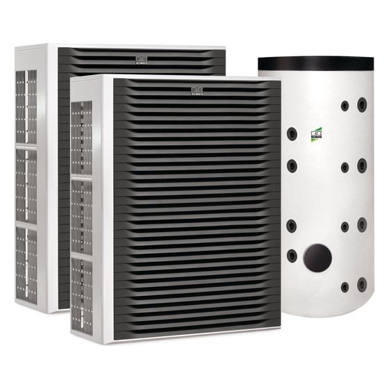 Remko Luft-Wasser-Wärmepumpe Pro Duo Paket Frankfurt, WKM 175 Pro Duo, MPS 800, 28,66kW bei A7/W35, R290