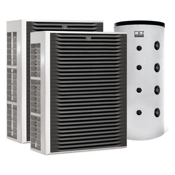 Remko Luft-Wasser-Wärmepumpe Pro Duo Paket Köln, WKM 135 Pro Duo, KPS 302, 20,20kW bei A7/W35, R290