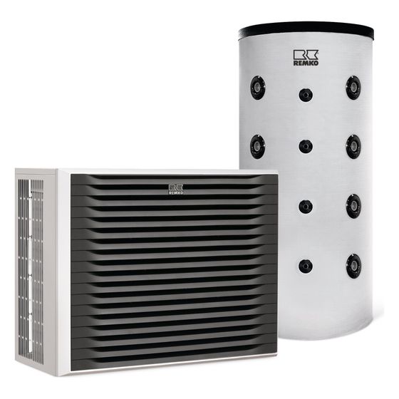 Remko Luft-Wasser-Wärmepumpe Pro Paket Köln, WKM 85 Pro, KPS 302, 5,17kW bei A7/W35, R290