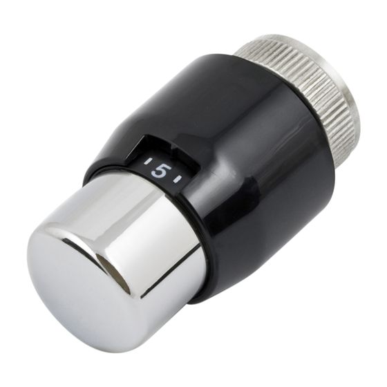 Resideo Thermostatregler T4xxx schwarz/chrom, 6-26 Grad C, M30x1,5mm