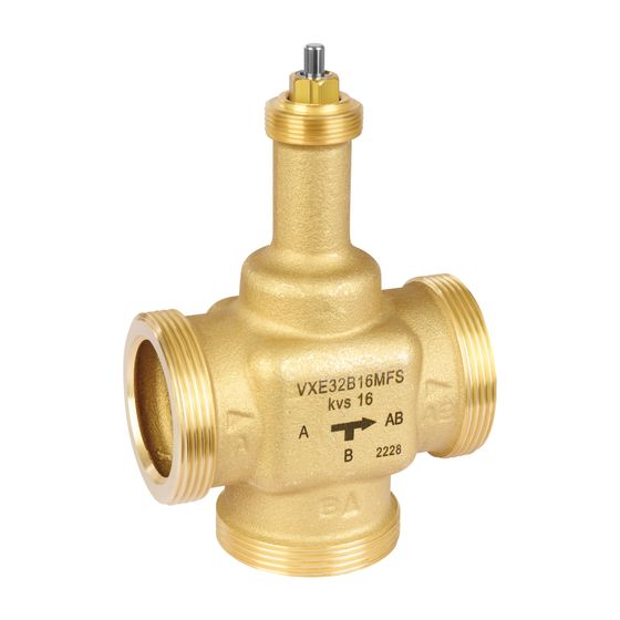 Resideo 3-Wege-Ventil VXE-M, PN 16 DN 25, Kvs 6,3, flach dichtend, stetig