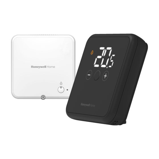 Resideo Temperaturwähler mit Fühler DT4MR drahtlos, OpenTherm, Schwarz