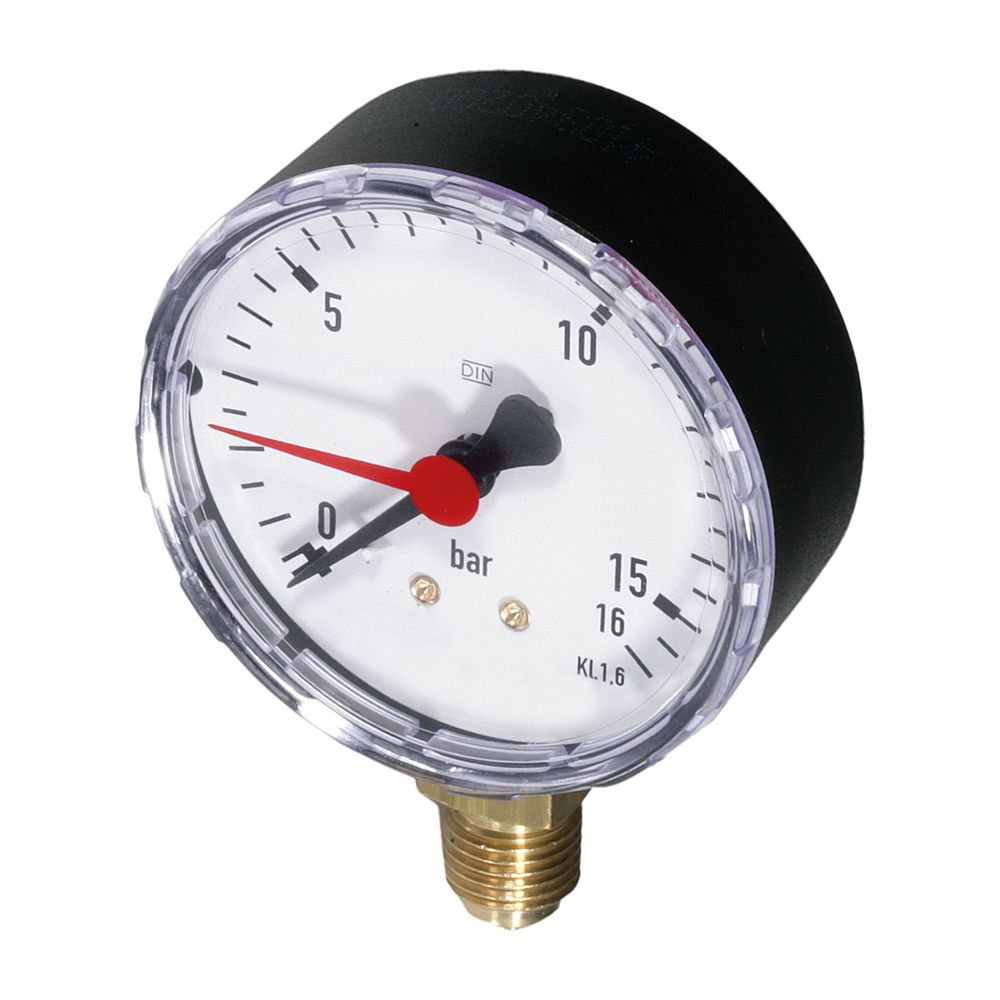 Resideo Manometer M76K, G 1/4", 63mm, unten, 0–16 bar, mit Schleppzeiger... RESIDEO-M76K-A16 4019837032531 (Abb. 1)