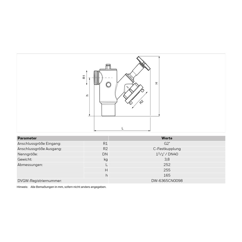 Resideo Systemtrenner BA295STN-A Standrohr, C-Festkupplung A, 11/2"... RESIDEO-BA295STN-11/2A 4019837126681 (Abb. 4)