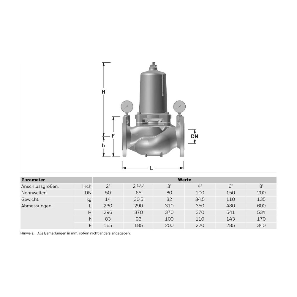 Resideo Druckminderer D15S pulverbeschichtet, blau DN 80... RESIDEO-D15S-80A 4019837137021 (Abb. 4)