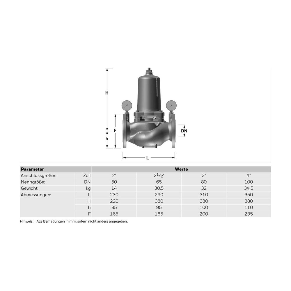 Resideo Druckminderer D15SH pulverbeschichtet, blau, PN25, DN50... RESIDEO-D15SH-50B 4019837152123 (Abb. 4)