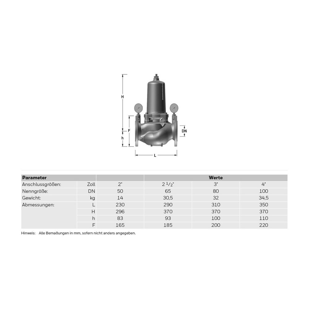 Resideo Druckminderer D15SN pulverbeschichtet, blau DN 50... RESIDEO-D15SN-50A 4019837152116 (Abb. 4)