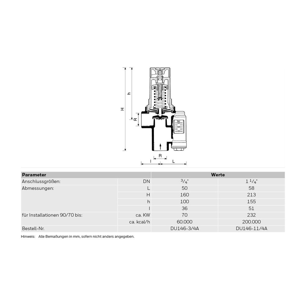 Resideo Überströmventil DU146 Muffe, Messing 3/4 ", A... RESIDEO-DU146-3/4A 4019837022785 (Abb. 4)