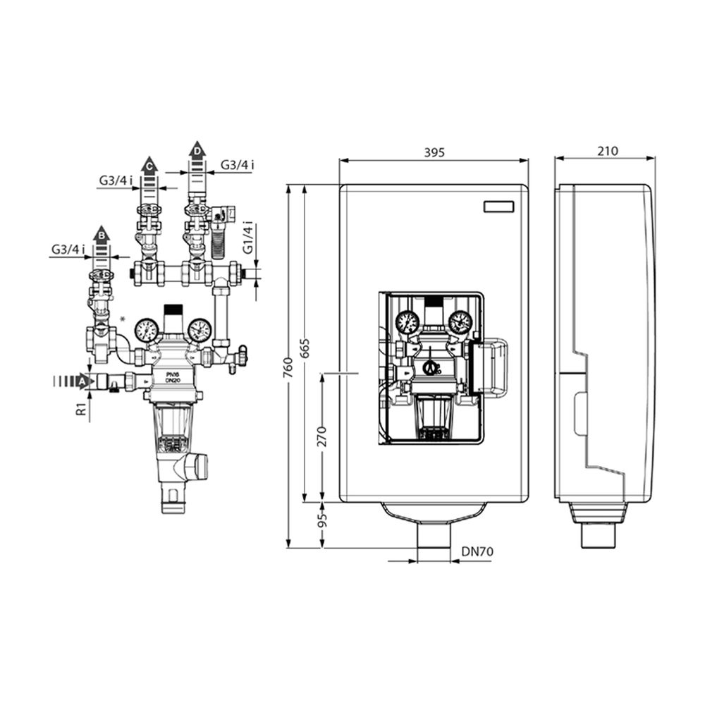 Resideo Primuscenter DWC7000 ohne Aussenanschluss... RESIDEO-DWC7000-1AAOA 4019837146764 (Abb. 4)