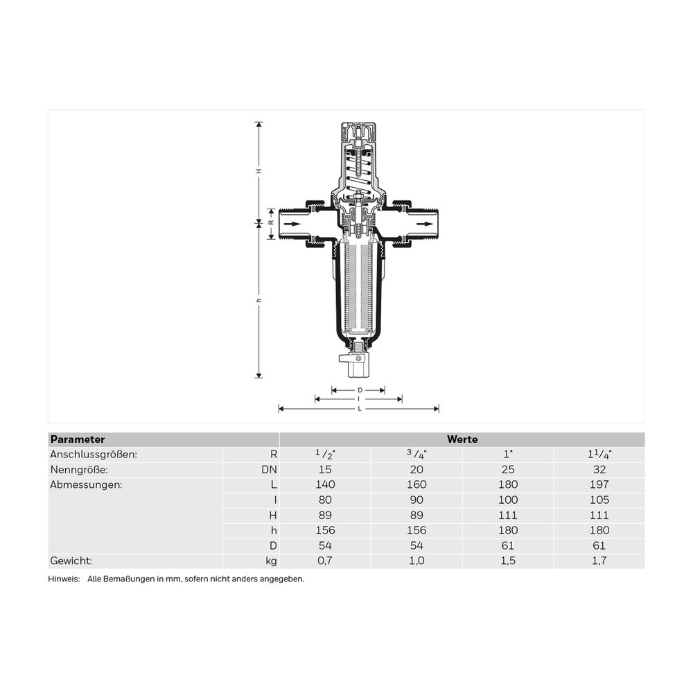 Resideo Filterk. MiniPlus-FK FK06 Messing, AAM, R11/4... RESIDEO-FK06-11/4AAM 4019837060824 (Abb. 4)