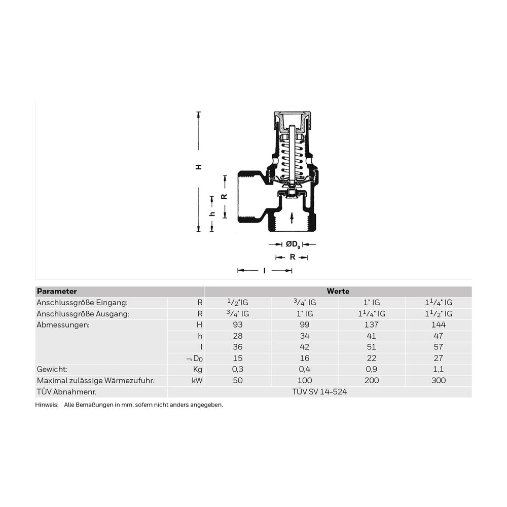 Resideo Membran-Sicherheitsventil SM120 Messing, 1 1/4 ", A... RESIDEO-SM120-11/4A 4019837012007 (Abb. 4)