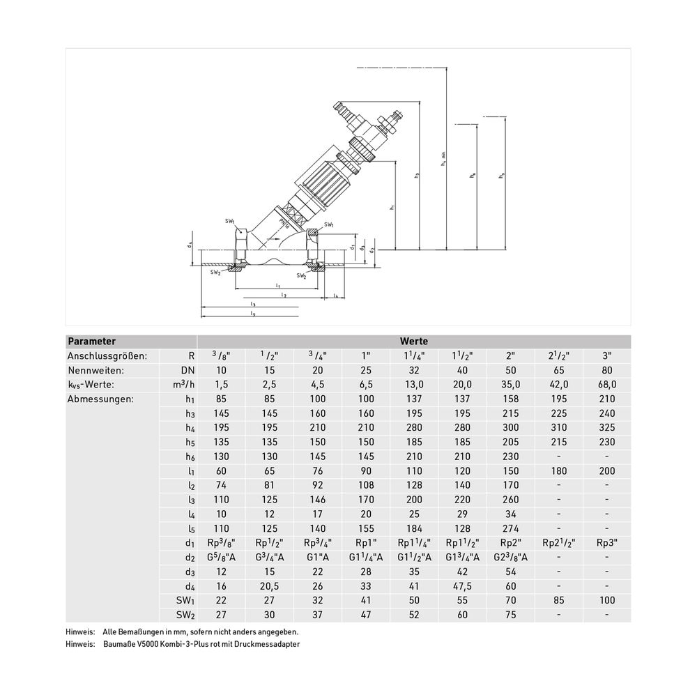 Resideo Strangabsperrventil Kombi-3-Plus Messing, AG, DN 15... RESIDEO-V5000X0015 4029289008855 (Abb. 4)