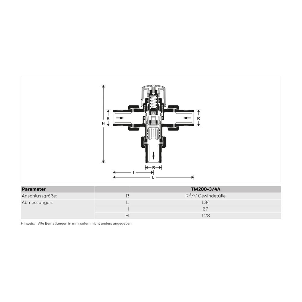 Resideo Wassermischer TM200 thermostatisch, Messing A, 3/4 "... RESIDEO-TM200-3/4A 4019837036980 (Abb. 4)